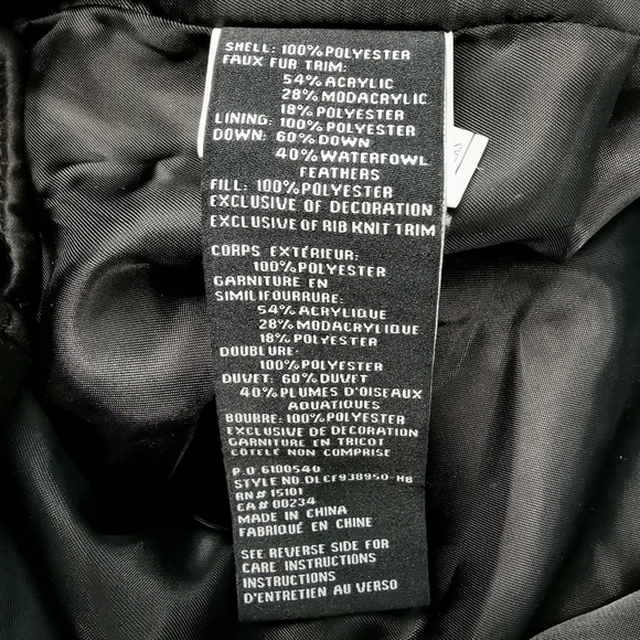 SOLD - NWT London Fog Long Down Jacket Coat XL With Hood - Picture 8 of 8